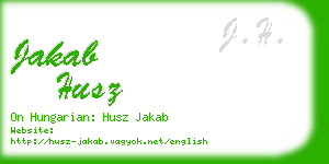 jakab husz business card